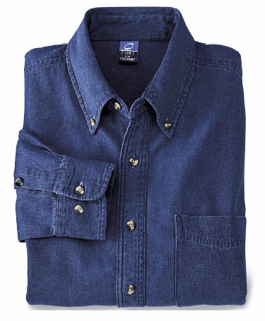 Men's Denim Shirt, Long Sleeve Men's Denim Shirt, Long Sleeve